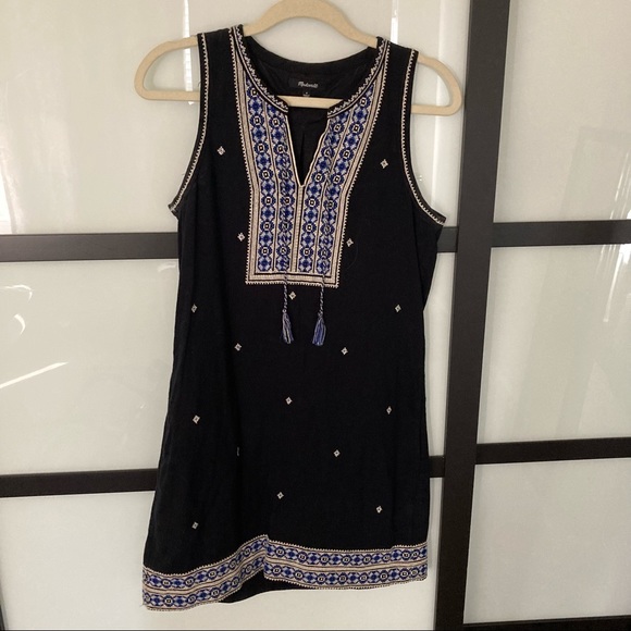 Madewell Suncoast Embroidered Dress 